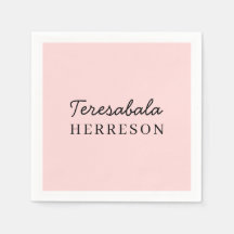Design de Monograma Moderno Rosa Bege