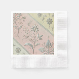 Guardanapo De Papel Design de Motif Floral de Silver Dual Shade