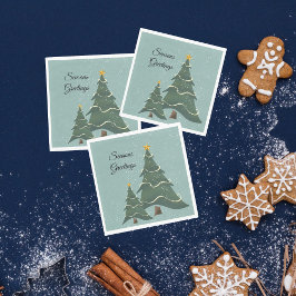 Guardanapo De Papel design de Natal Verde Azul