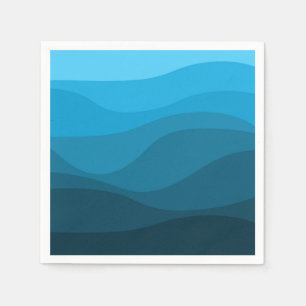 Guardanapo De Papel Design de ondas retrógradas de mar azul