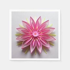 Guardanapo De Papel Design de Origami Floral Intriciante Rosa