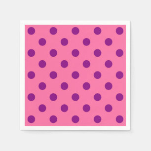 Guardanapo De Papel Design De Padrão De Bolinhas Roxo A Rosa