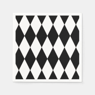 Guardanapo De Papel Design de Padrão de Ouros Brancos Negros