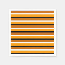 Guardanapo De Papel Design de Padrão de Stripes Castanho Laranja