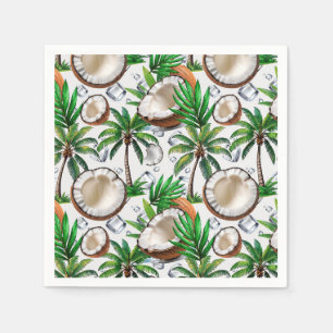 Guardanapo De Papel Design de Padrão Tropical de Árvore de Coco