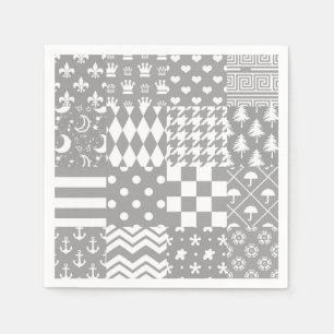 Guardanapo De Papel Design de patch para Padrões mistos brancos da cin