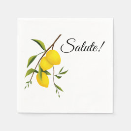 Guardanapo De Papel Design de ramo de limão com Salute! Standard Cockt