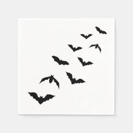 Guardanapo De Papel Design de Silhouette Bats de Black Simples