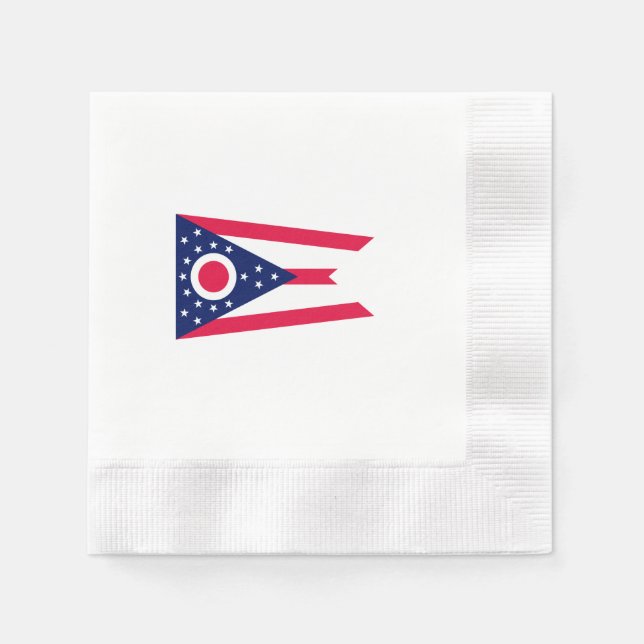 Guardanapo De Papel Design de Sinalizador do Estado de Ohio (Frente)