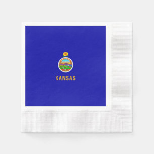 Guardanapo De Papel Design de Sinalizador do Estado do Kansas