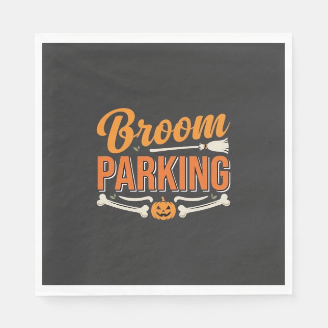 Guardanapo De Papel Design de Vetor de Halloween de Estacionamento de  (Frente)