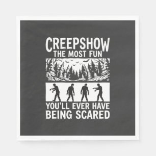 Guardanapo De Papel Design de Vetor de Terror de Zumbi Assustado de Ha