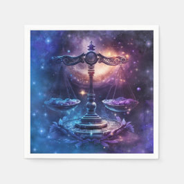 Guardanapo De Papel Design em Aquarela do Signo de Libra