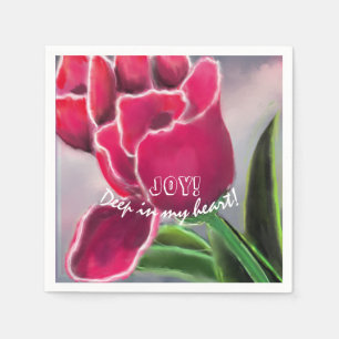 Guardanapo De Papel Design Floral de Presente, Personalizar Tipografia