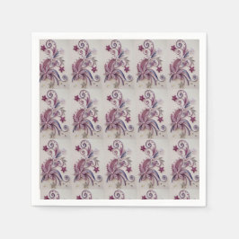 Guardanapo De Papel Design Floral Elegante para Enfileiramento de Pape