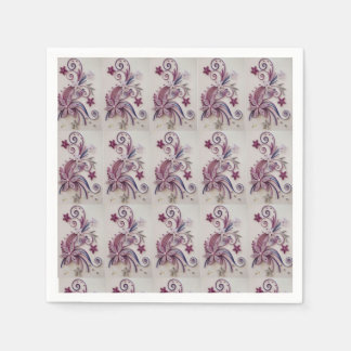 Guardanapo De Papel Design Floral Elegante para Enfileiramento de Pape