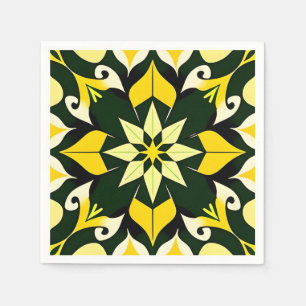 Guardanapo De Papel Design Floral Geométrico Vibrante
