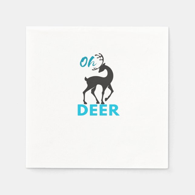 Guardanapo De Papel Design Minimalista Oh Deer  (Frente)