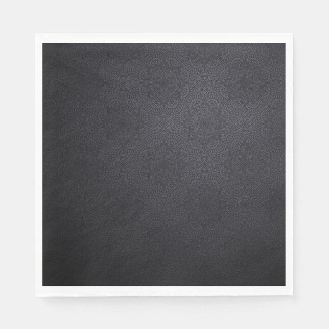Guardanapo De Papel Design ornamental Black Luxury (Frente)
