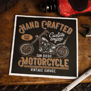 Guardanapo De Papel Design Personalizado de Motocicleta Artesanal Vint