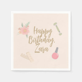 Guardanapo De Papel Design personalizado do Elegante Spa Party