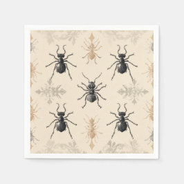 Guardanapo De Papel Design vintage chic de fourmis symétriques