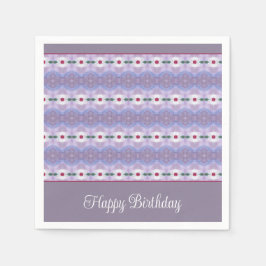 Guardanapo De Papel Designer Floral Branco E Azul Mauve