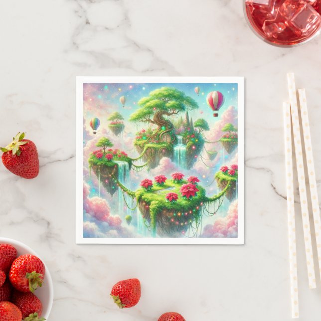 Guardanapo De Papel Desligamento de Jardins Poinsettia Flutuantes Whim (Insitu)