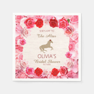 Guardanapo De Papel Desligar para o Chá de panela Altar Rosa vermelha