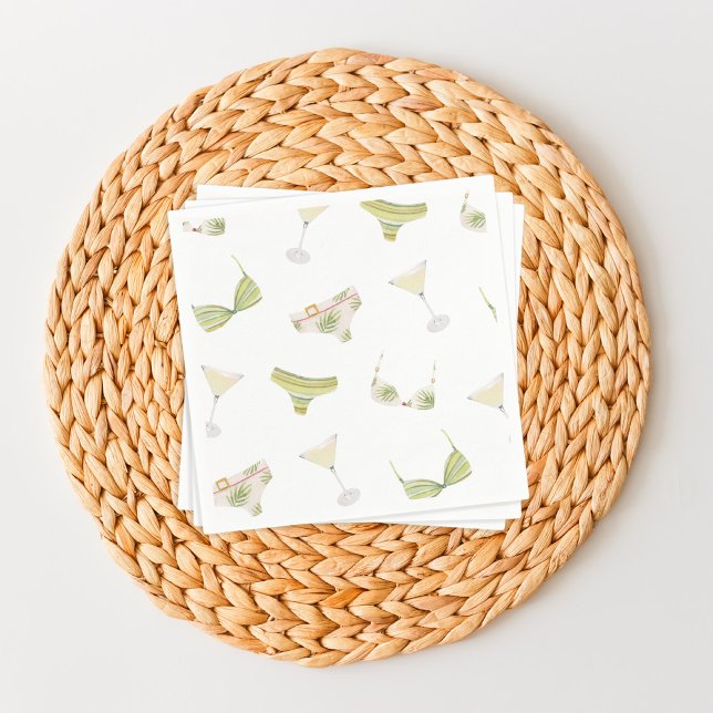 Guardanapo De Papel Despedida de Solteira Chá de Noiva Bikinis e Marti (Criador carregado)