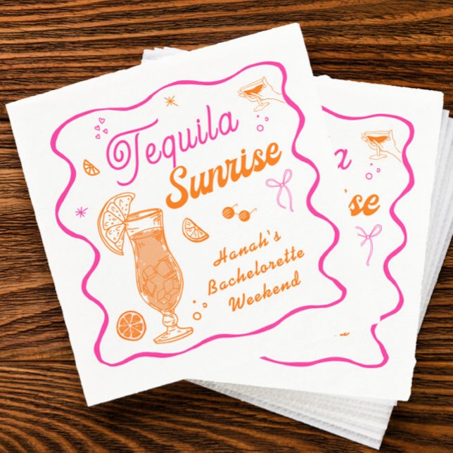 Guardanapo De Papel Despedida de Solteira Tequila Sunrise (Criador carregado)