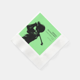 Guardanapo De Papel Despedida de solteiro de Golfe Negro