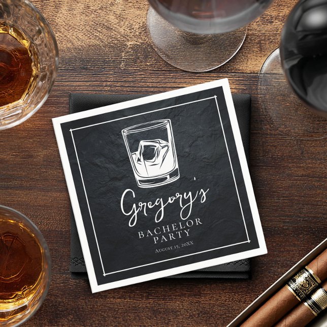 Guardanapo De Papel Despedida de solteiro moderna e elegante (Criador carregado)