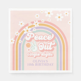 Guardanapo De Papel Despedida Dígitos Únicos Arco-íris Pastel