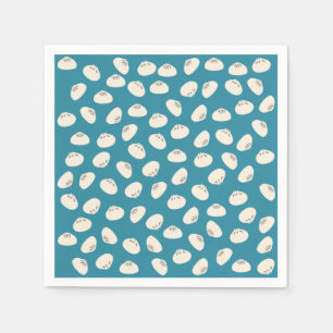 Guardanapo De Papel Despejos bonitos em papel de fundo azul Nápoles