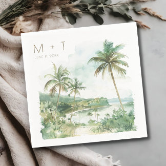 Guardanapo De Papel Destination Beach Wedding Reception
