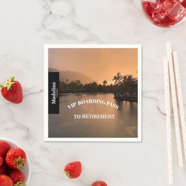 Guardanapo De Papel Destino de Passagem de Embarque por Curso (Insitu)