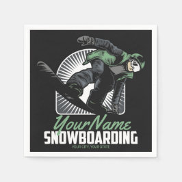 Guardanapo De Papel Destruição Personalizada de Neve Snowboard