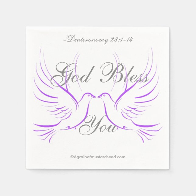 Guardanapo De Papel Deus abençoe (Frente)