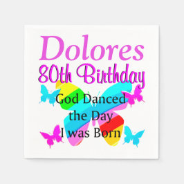 GUARDANAPO DE PAPEL DEUS DANÇOU O DIA EM QUE ESSES 80 ANOS ERAM NAPKIN