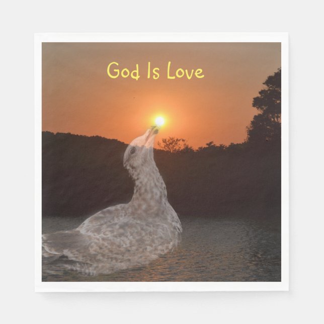 Guardanapo De Papel Deus é amor sunset (Frente)