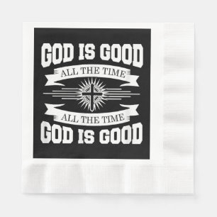 Guardanapo De Papel Deus é bom o tempo todo - cristão