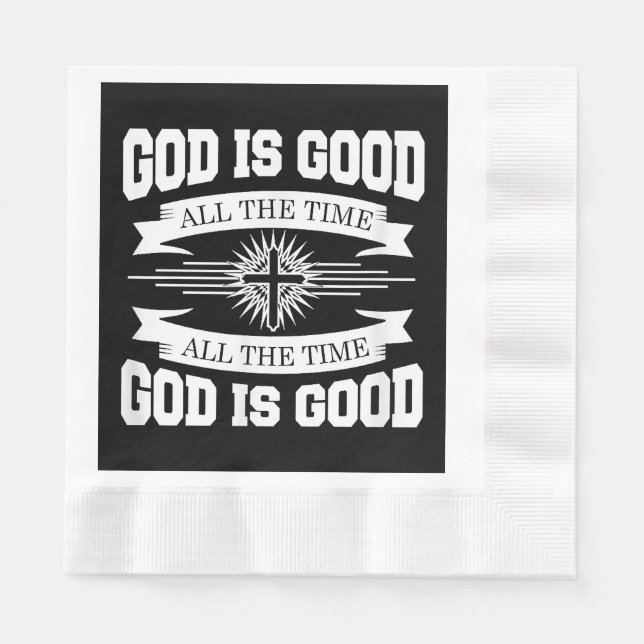 Guardanapo De Papel Deus é bom o tempo todo - cristão (Frente)