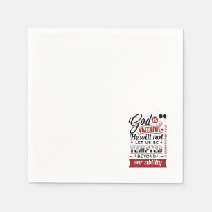 Guardanapo De Papel Deus É Fiel – 1 Coríntios 10:13 Versículo Bíblico