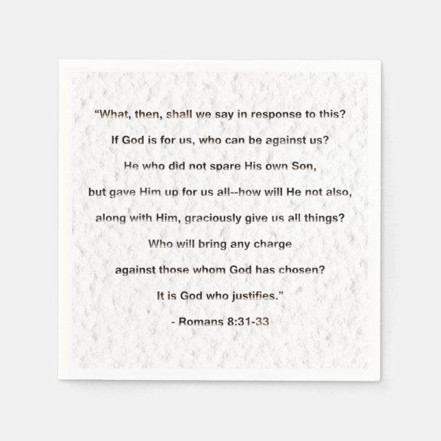 Guardanapo De Papel Deus Justifica O Cristão (Frente)