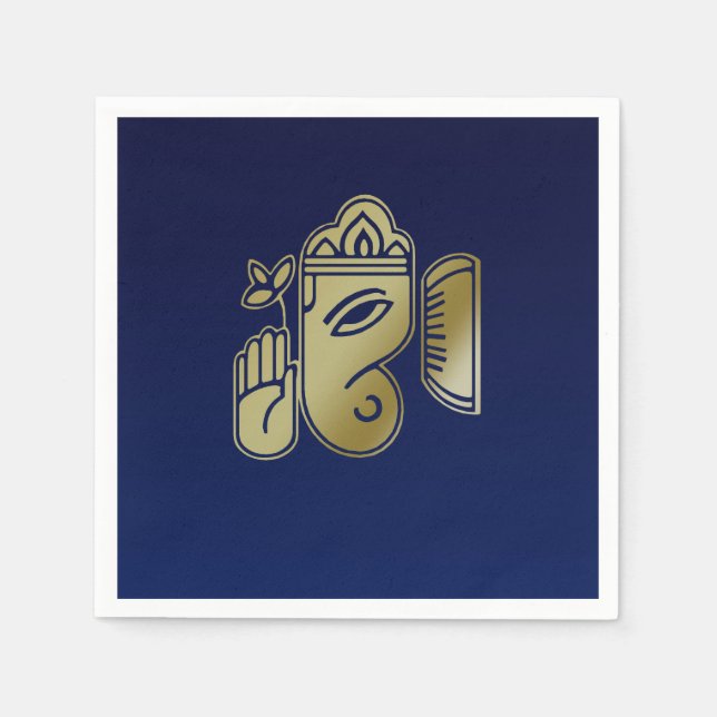 Guardanapo De Papel Deusa Dourada Ganesha - Papel Napkin (Frente)