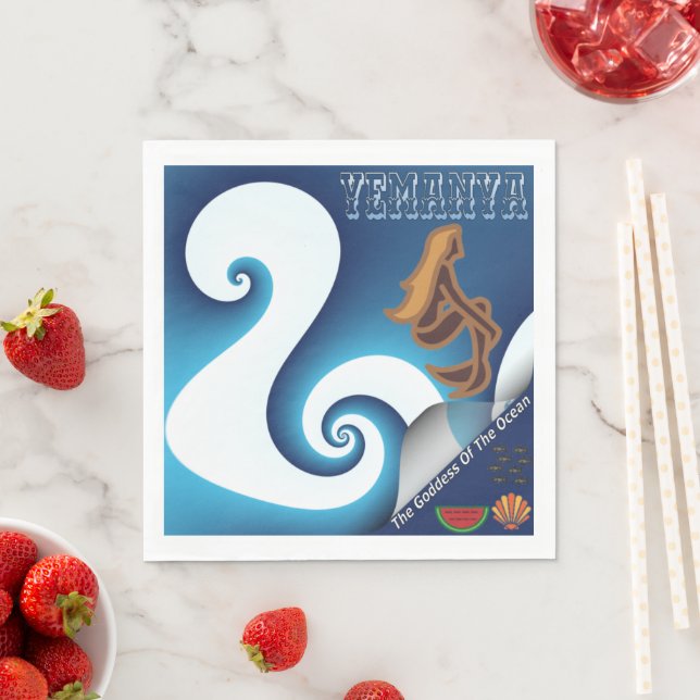 Guardanapo De Papel Deusa Yemanya Do Oceano (Insitu)