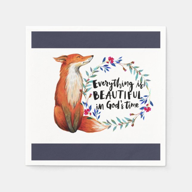 Guardanapo De Papel deuses tempos raposas (Frente)