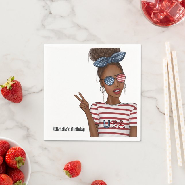 Guardanapo De Papel Dia 4 de julho da Independência EUA Aniversário (Insitu)