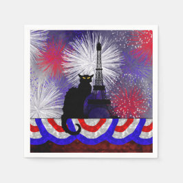 Guardanapo De Papel Dia da Bastilha do Chat Noir